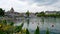 View to Montreux city from Geneva lake embankment