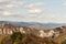 View to Moravskoslezske Beskydy mountains from Kecka hill in Sulovske skaly mountains in Slovakia during autumn