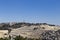 A view to the Mount of Olives, the ruins and old city quarters