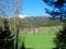 view to a mountain pasture in the alps in Austria