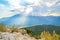 View to the mountains from the hill in Kemer