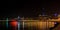 View to night Baku city