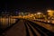 View to night Baku city