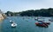 View to North on Fowey River Cornwall England UK