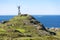 A view to North sea and Feistein lighthouse island from a hiking trek between Hellesto and Vigdel beaches