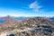 View to Nuuk fjord and surrounding mountains from the top of Store Malena mountain, Greenland