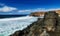 view to the ocean from the cliffs of Puertito de los Molinos in Fuerteventura