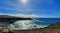 view to the ocean from the cliffs of Puertito de los Molinos in Fuerteventura