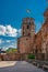 View to the octagonal bell tower from the terrace of Heidelberg Castle. Baden Wuerttemberg, Germany, Europe