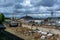 View to the oldest dry dock in Finland, Viapori dock, located in Suomenlinna, from the observation deck