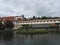 View to Park pool in Waldstein garden, Prague