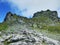 View to the peak Hochwart in mountain mass Glarus Alps