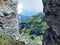 View to the peak Hochwart in mountain mass Glarus Alps