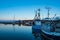 View to the port of Klintholm Havn in Denmark