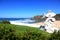 View to Praia de Odeceixe, Surfer beach on the West coast of Algarve, District Aljezur Portugal