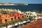 A view to rental houses and the bay at Praia da Rocha, Portimao, Portugal