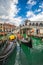 View to the Rialto Bridge in Venice