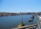 View to Rio Duero with its vintage boats, Oporto