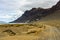 View to the Risco de Famara from the Playa de Famara in the northwest of Lanzarot