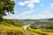 View to river Moselle and Marienburg Castle near village Puenderich - Mosel wine region in Germany