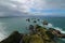 A view to rocks in the sea at Nugget point Lighthouse