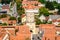 View to the roofs of town Noerdlingen in Germany