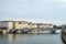 View to Rriver rhone and skyline of Lyon