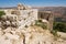 View to the ruins of the Ajloun fortress in Ajloun, Jordan.