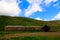 View to ruins of Orbelian`s Caravanserai aka Sulema Caravanserai at Selim pass, Vayots Dzor, Armenia