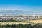 View to rural landscape with Industry in the Taunus Region in Frankfurt