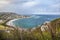 View to the Saint Kitts island and to Nevis island from Timothy