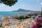 View to the sea and charming white village Altea in Costa Blanca Spain