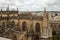 View to Seville cathedral and the city from Giralda