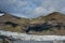 View to Skaftafellsjokull glacier with shadows of huge clouds, i