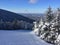 View to ski slopes at Cannon mountain