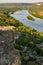 View to Socola village and Dniester river from the high cliff, Moldova