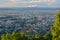 View to the Sofia city at daylight. View from the Kopitoto Hill, Vitosha Mountain, Bulgaria