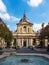 View to the Sorbonne university in Paris, France