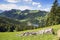 View to Spitzingsee in Alps