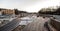 A view to Stavanger E39 freeway with an ongoing construction of a new underground tunnel nearby