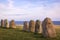 View to the stones of Ales stenar, South of Sweden