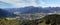 View to tegernsee area from riederstein mountain, bavarian lands