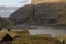 View to the tidal bay at Saksun, the Faroe Islands