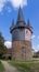 View to tower called Junker Hansen tower in the german city called Neustadt Hessen.