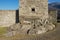 View to the tower of the Castelgrande castle in Bellinzona, Switzerland.