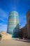 View to the unfinished Kalta Minor Minaret with Blue Mosaic Walls, which is built by Mohammed Amin Khan, in Khiva