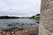 View to Velikaya river in Pskov from the wall of the kremlin Krom