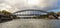 A view to Viaduc dâ€™Austerlitz steel bridge over Seine river while cruising, Paris