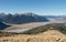 View to Waimakariri river from hill top