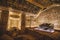 View to the White Stone Sarcophagus inside the Ancient Egyptian Tomb of the Valley of the Kings in Luxor